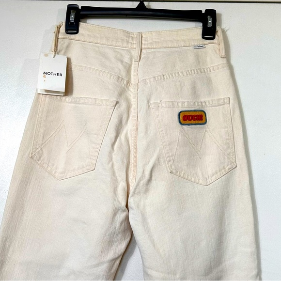 Mother NWT The Dazzler "Ouch" Shift Jeans in Cream- Size 28 - Picture 13 of 15